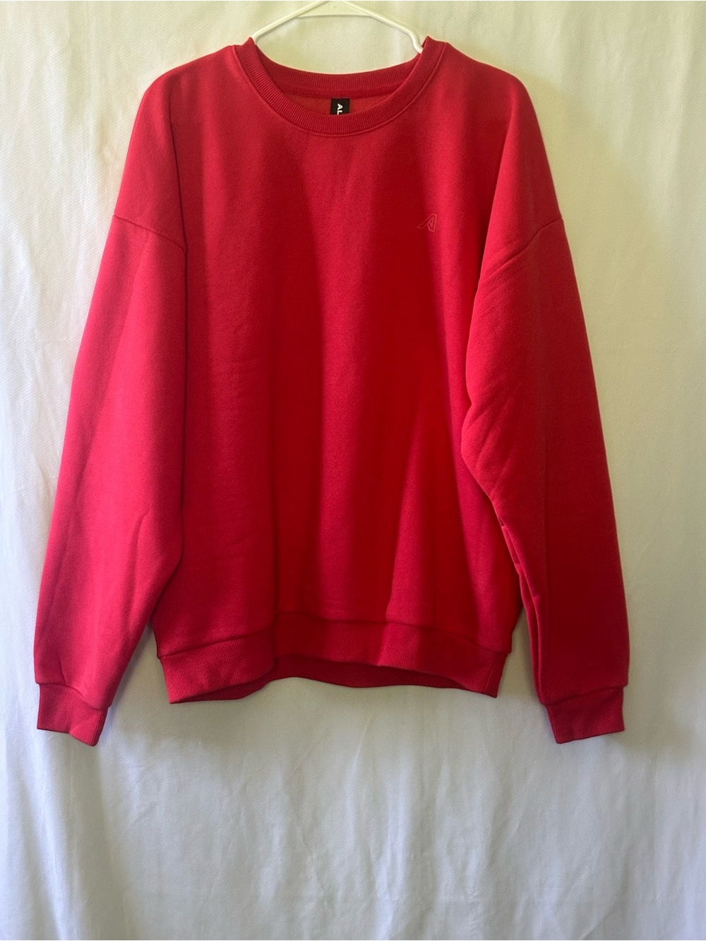 Alphalete Unisex Staple Red Oversized Crewneck Sweatshirt Size Large